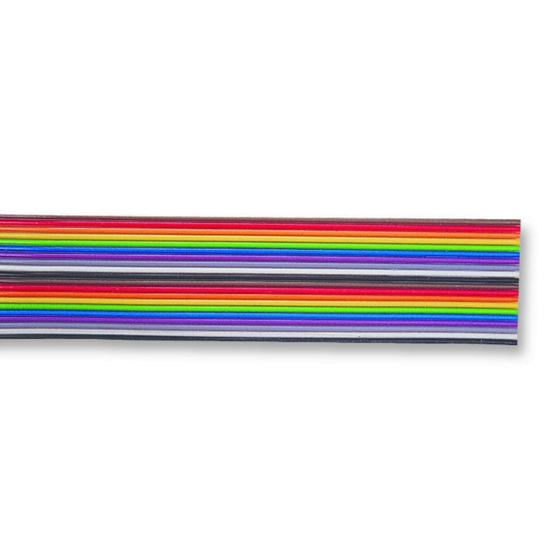 3M 3302-64 Ribbon Cable, Colour Coded Flat, Multi-coloured, 64 Core, 28 AWG, 0.072 mm