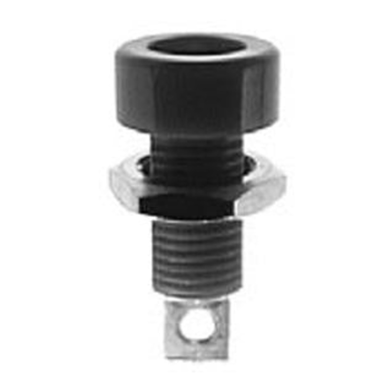 ABBATRON HH SMITH 1509-103 BANANA JACK, 15A, STUD, BLACK
