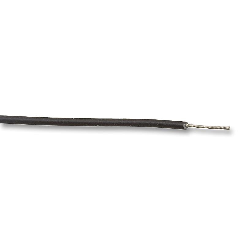 ALPHA WIRE 3051/1 BK005 Wire, Hook Up, PVC, Black, 22 AWG, 0.32 mm, 100 ft, 30.5 m