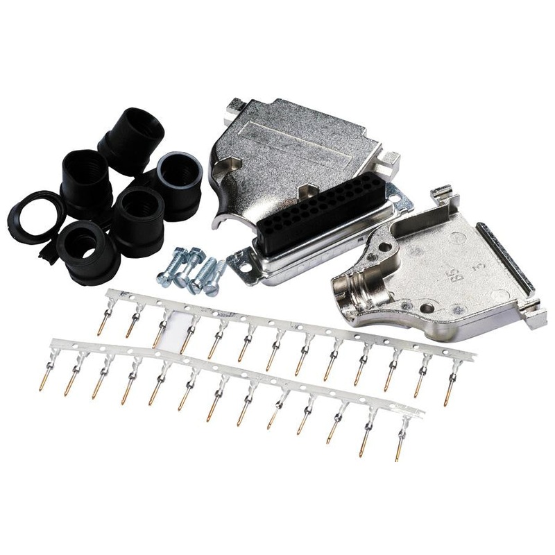 AMP – TE CONNECTIVITY 749806-7 Standard D Sub Connector, 9 Contacts, Receptacle, DE, AMPLIMITE HD-20 Series, Steel Body, Crimp