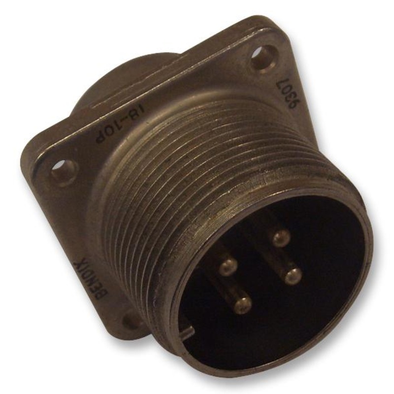 Amphenol Industrial ACS02E18-1P-025 ACS02E18-1P-025 Circular Connector AC Box Mount Receptacle 10 Contacts Solder Pin Threaded 18-1