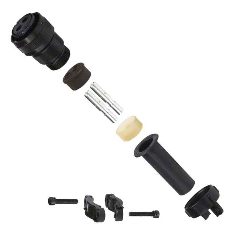 Amphenol Industrial GTS06-14S-2P GTS06-14S-2P Circular Connector GT Straight Plug 4 Contacts Solder Pin Reverse Bayonet 14S-2