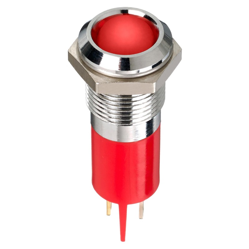Apem Q14P1CXXR02E Q14P1CXXR02E LED Panel Mount Indicator Red 2 V 14 mm 20 mA 80 mcd IP67