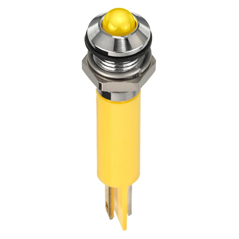 Apem Q8P1CXXY02E LED Panel Mount Indicator Yellow 2.1 V 8 mm 20 mA 50 mcd IP67