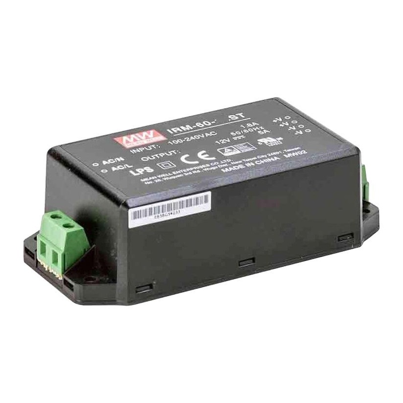 Mean Well IRM-60-24ST IRM-60-24ST AC/DC Enclosed Power Supply (PSU) ITE 1 Outputs 60 W 24 V 2.5 A