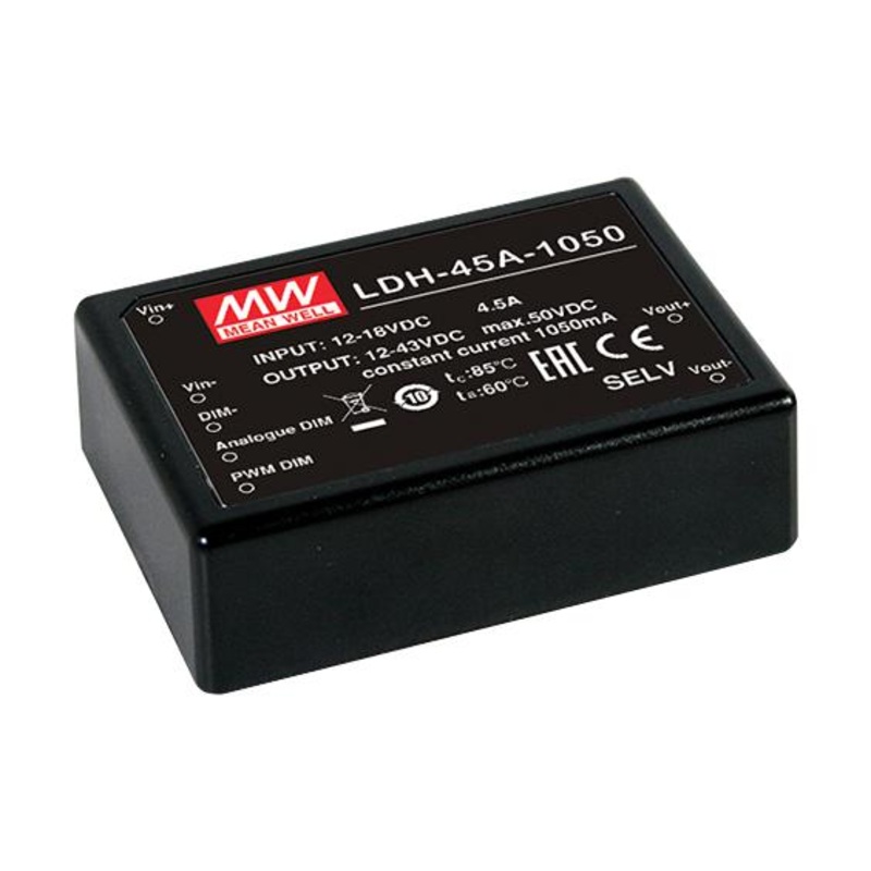 Mean Well LDH-45A-1050 LED Driver DC/DC Converter Constant Current Lighting LDH-45 45.15 W 43 V 1.05 A