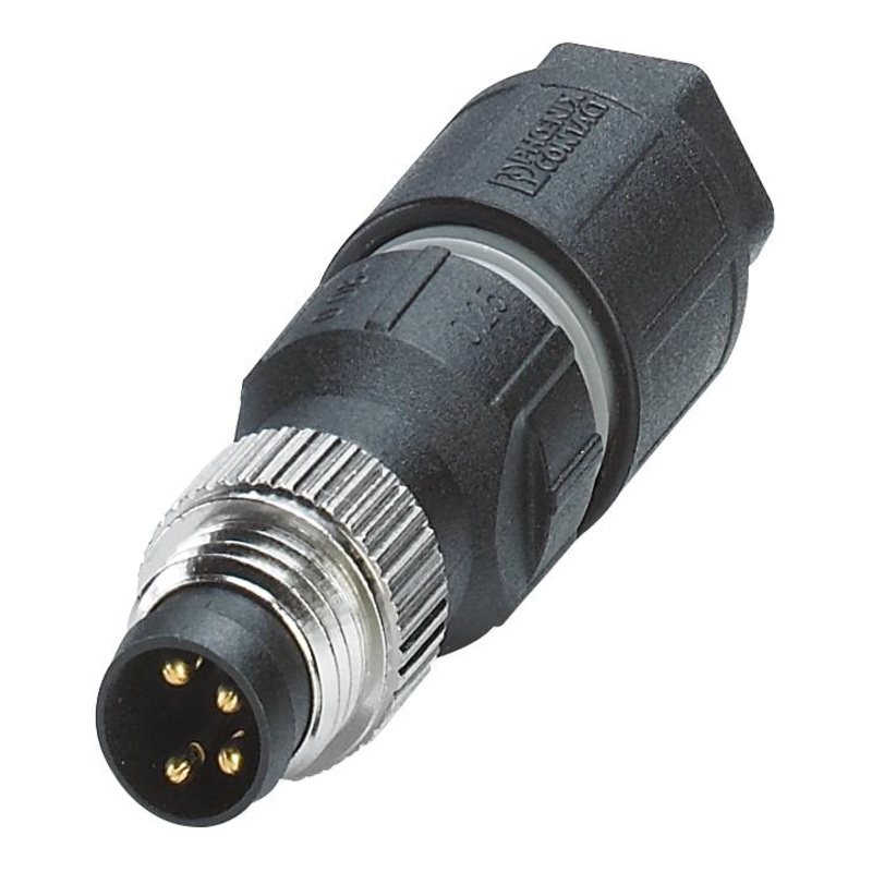 PHOENIX CONTACT 1441011 Sensor Connector, IP67, M8, Male, 4 Positions, IDC / IDT Pin, Straight Cable Mount GTIN UPC EAN: 4046356515900 SACC-M 8MS-4QO-0,25-M