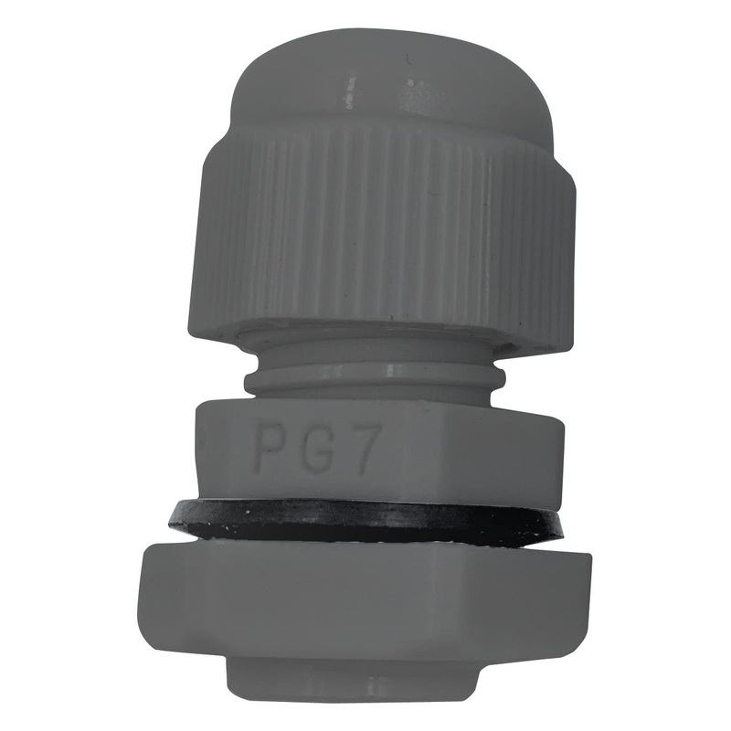 PRO Elec PELB0293 Cable Gland PG29 18 mm 25 NBR (Nitrile Butadiene Rubber) Nylon 6.6 (Polyamide 6.6) Grey