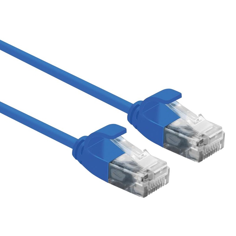 Roline 21.15.3945 Ethernet Cable Cat6a 2 m 6.6 ft RJ45 Plug to Blue