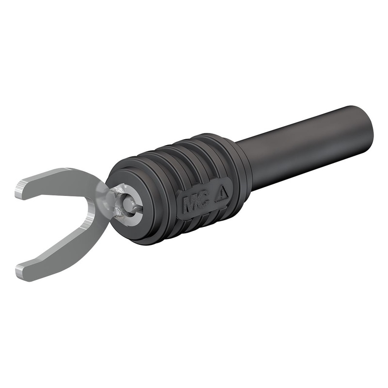 Staubli 66.9126-21 Cable LUG Adapter 8.2MM Fork 4MM Socket 32 A 1000 V Black 23AH8797