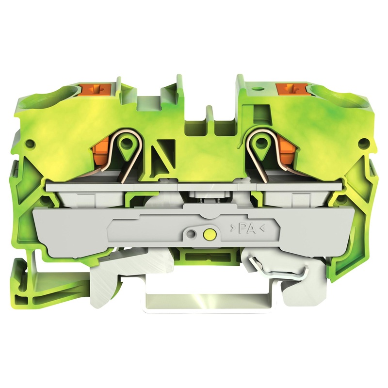 Wago 2210-1207 DIN Rail Mount Terminal Block 2 Ways 20 AWG 6 10 mm Push In 57 A