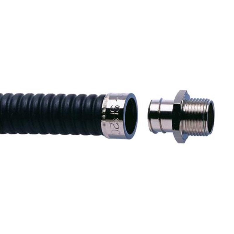 ABB – Adaptaflex SP20/M20/A Conduit Connector Size 20mm Straight Brass Metallic Nickel Finish IP54