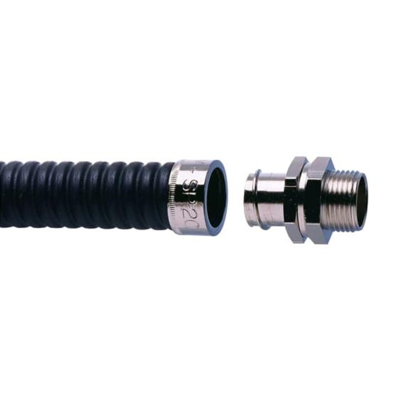 ABB – Adaptaflex SP20/M20/B Conduit Connector Size 20mm Straight Brass Metallic Nickel Finish IP54