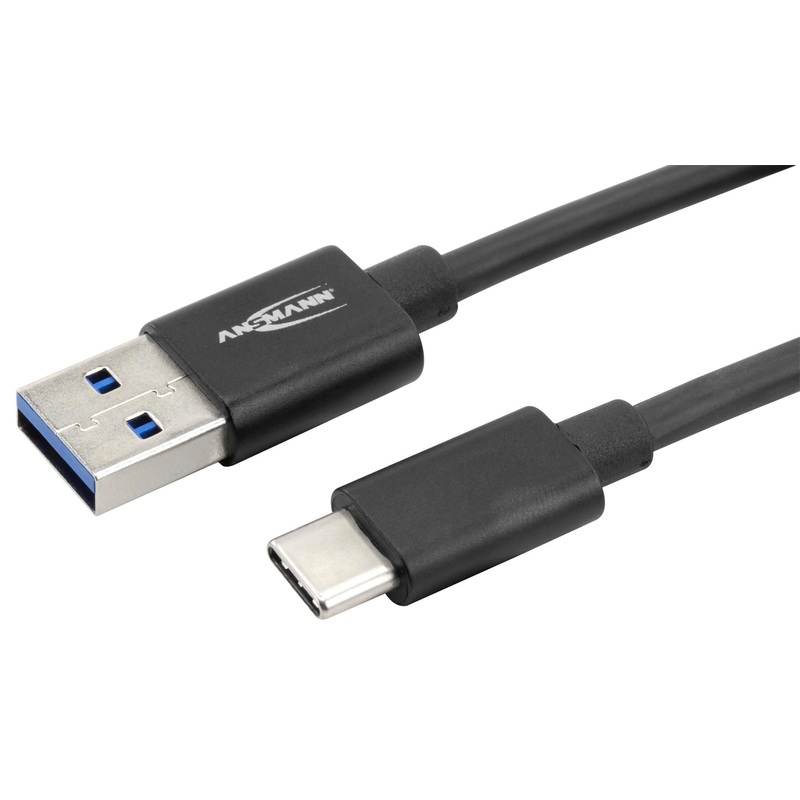 Ansmann 1700-0081 1700-0081 USB Cable Type A Plug to C 2 m 6.6 ft 3.0 Black