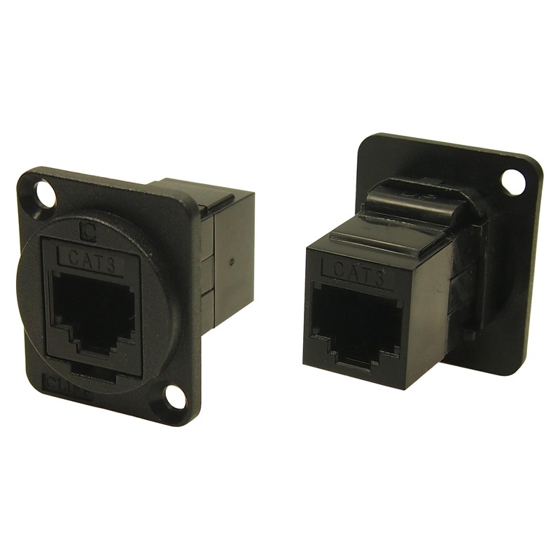 Cliff Electronic Components CP30224 CP30224 In-Line Adapter Cat3 CSK Hole RJ12 Adaptor FT Jack 6 Ways