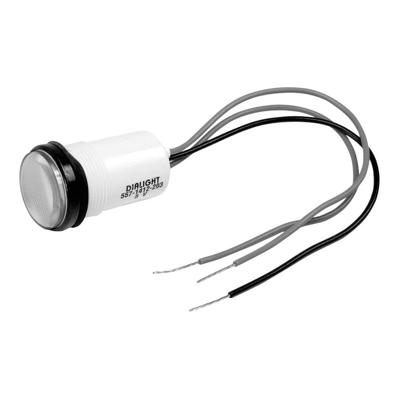 Dialight 557-1412-203F Multicolour Panel Indicators Red Green 17.46 mm R 70mA G 16mA 5V 720mcd 1.8cd