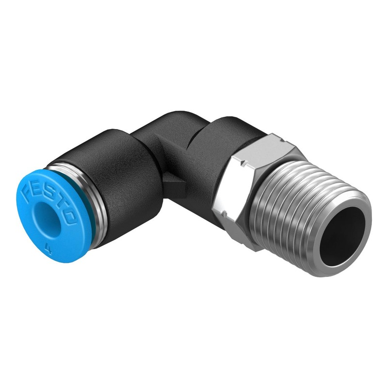 Festo 153045 Pneumatic Fitting Push-In L-Fitting R1/8 14 bar 4 mm PBT (Polybutylene Terephthalate) QSL
