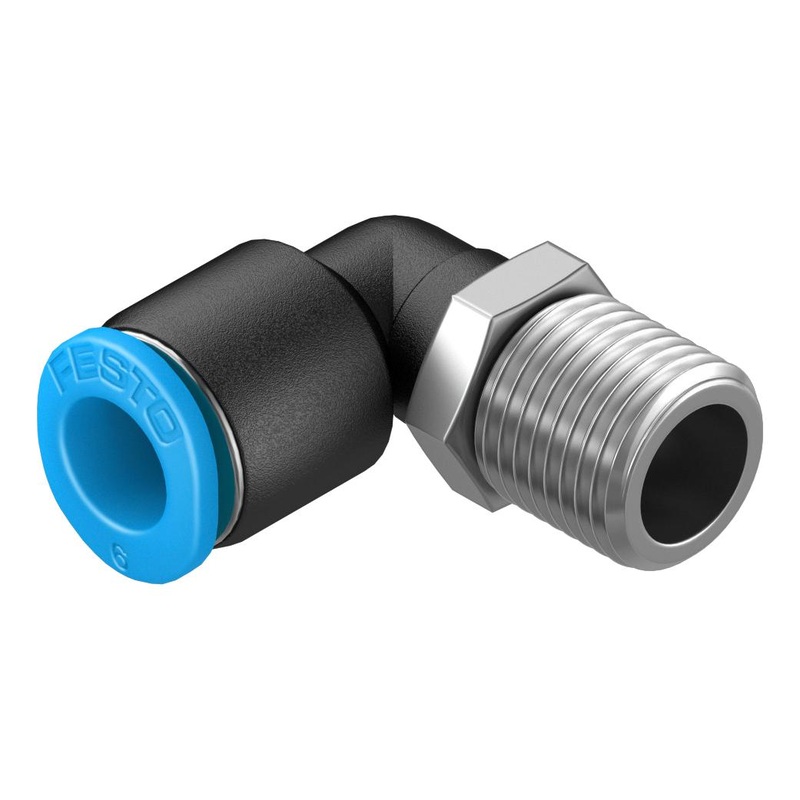 Festo 153336 Pneumatic Fitting Push-In L-Fitting R1/8 14 bar 6 mm PBT (Polybutylene Terephthalate) Qsml