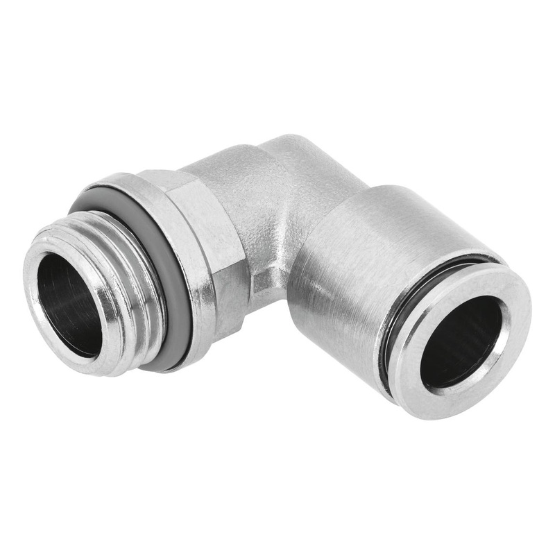 Festo NPQH-L-G38-Q14-P10 Pneumatic Fitting Push-In L-Fitting G3/8 20 bar 14 mm Brass Npqh