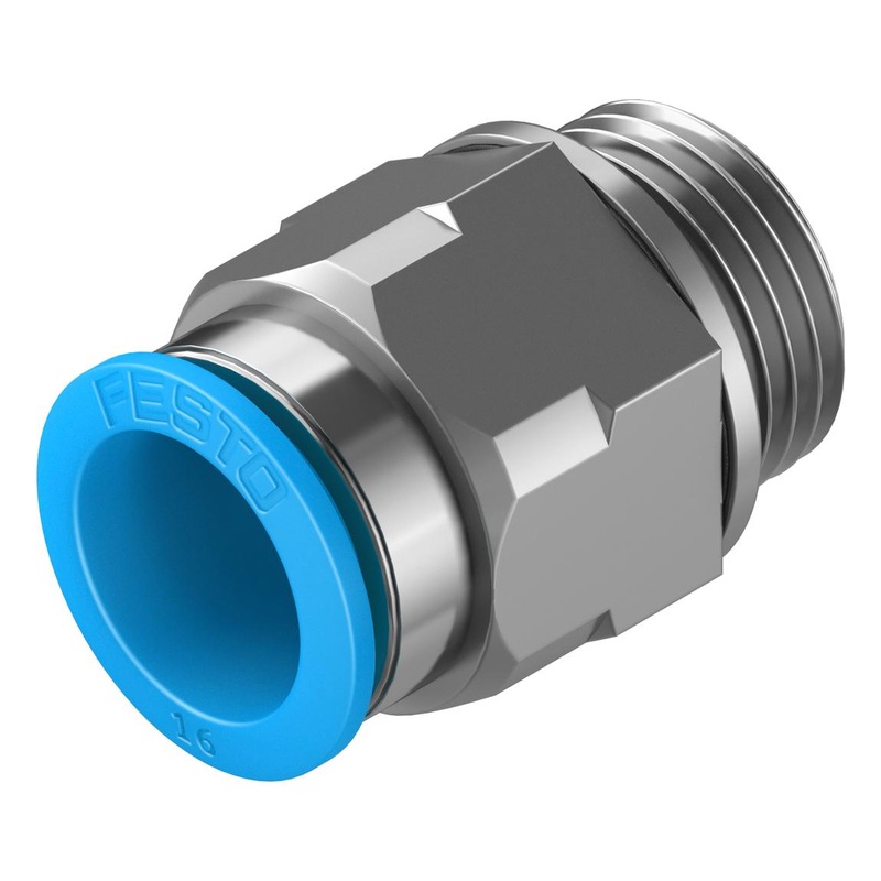 Festo QS-G1/2-16 Pneumatic Fitting Push-In G1/2 14 bar 16 mm Brass QS