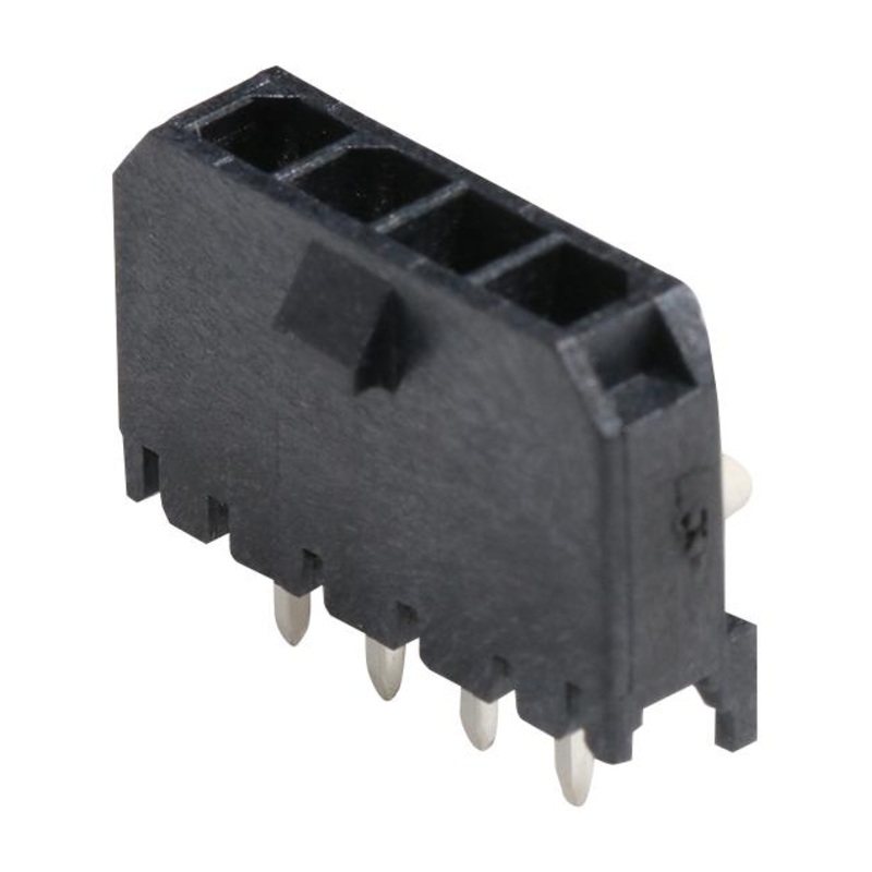 Molex 43650-0428 43650-0428 Pin Header Power 3 mm 1 Rows 4 Contacts Through Hole Straight Micro-Fit 3.0 43650