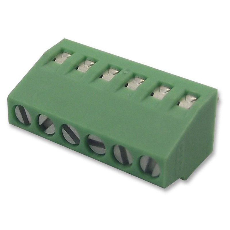 PHOENIX CONTACT 1725698 Wire-To-Board Terminal Block, 2.54 mm, 6 Ways, 26 AWG, 20 AWG, 0.5 mm, Screw MPT 0,5/ 6-2,54, GTIN UPC EAN: 4017918116293