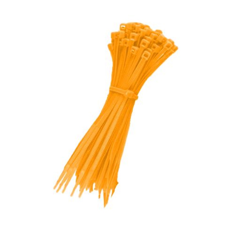 PRO Elec PELB0157 Cable Tie Nylon 6.6 (Polyamide 6.6) Orange 200 mm 4.6 53 50 lb