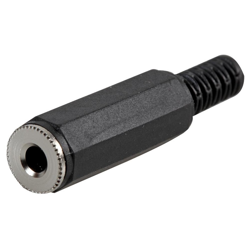 PRO Signal PSG08598 PSG08598 Phone Audio Connector 3 Contacts Socket 3.5 mm Cable Mount Plastic Body
