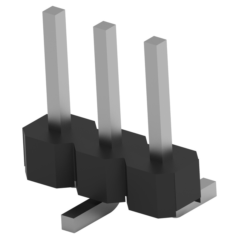 TE Connectivity 2842102-3 Pin Header Board-to-Board 2 mm 1 Rows 3 Contacts Surface Mount Straight Ampmodu Series