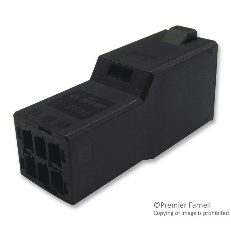 AMP – TE Connectivity 1-1318115-3 1-1318115-3 Connector Housing Dynamic D-2100 Plug 6 Ways 2.5 mm D-2000 Series Pin Contacts