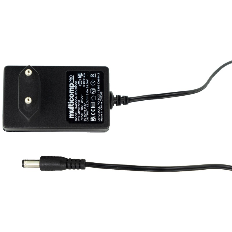 Multicomp PRO MP007779 MP007779 AC/DC Power Supply ITE 1 Output 24 W 9 V 2.5 A