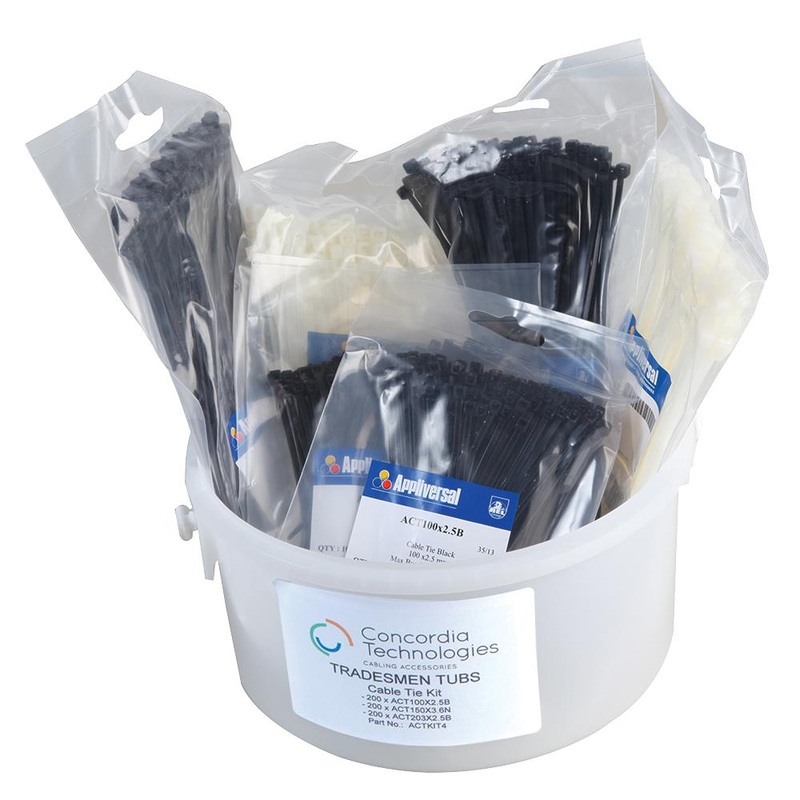 PRO Power ACTKIT4-600 ACTKIT4-600 600x Nylon Cable Ties Kit Black/Natural