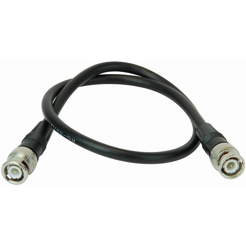 PRO Signal JR9001/59U 0.5M-ROHS JR9001/59U 0.5M-ROHS Audio / Video Cable Assembly BNC Plug 1.64 ft 500 mm Black