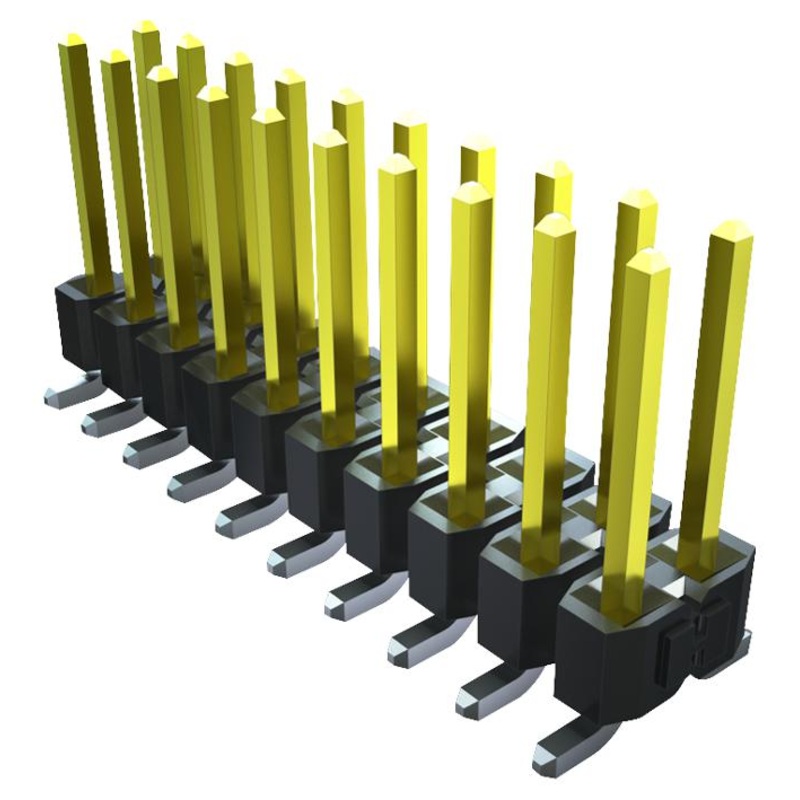 Samtec TSM-104-02-S-DV . Pin Header Board-to-Board 2.54 mm 2 Rows 8 Contacts Surface Mount Straight TSM Series
