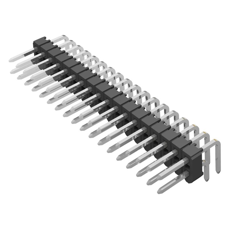 Samtec TSW-112-16-G-S-RA TSW-112-16-G-S-RA Pin Header Right Angle Board-to-Board 2.54 mm 1 Rows 12 Contacts Through Hole