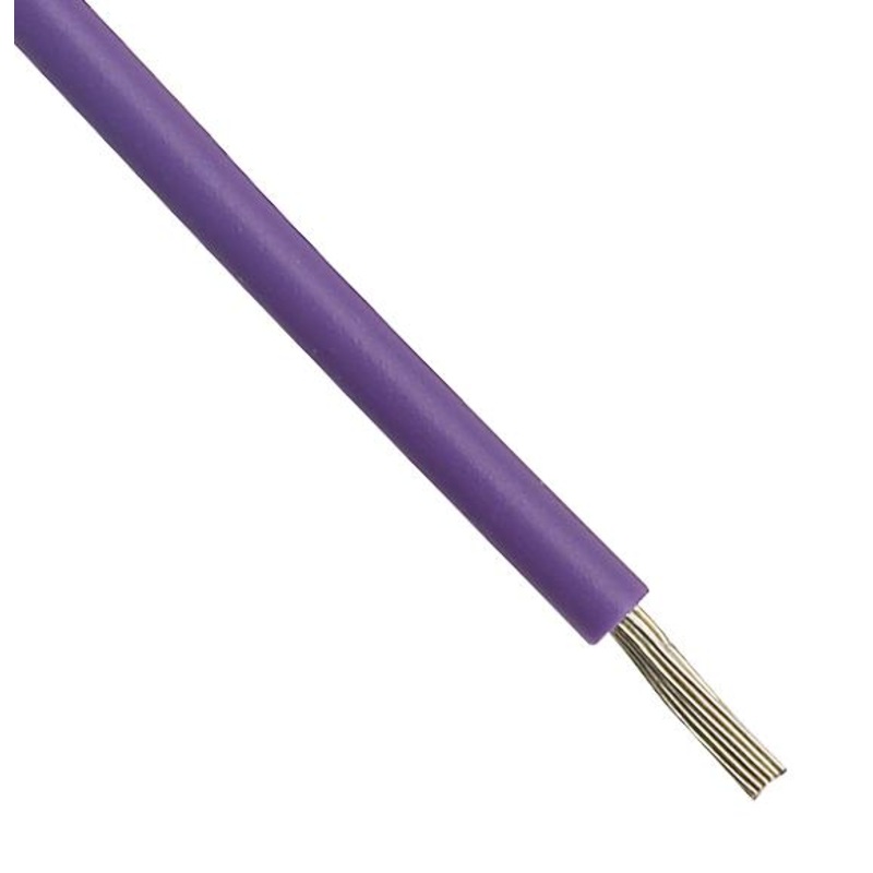 ALPHA WIRE 6710 VI005 Wire, Stranded, Hook Up, EcoWire, UL11028, MPPE, Purple, 28 AWG, 0.08 mm, 100 ft, 30.5 m