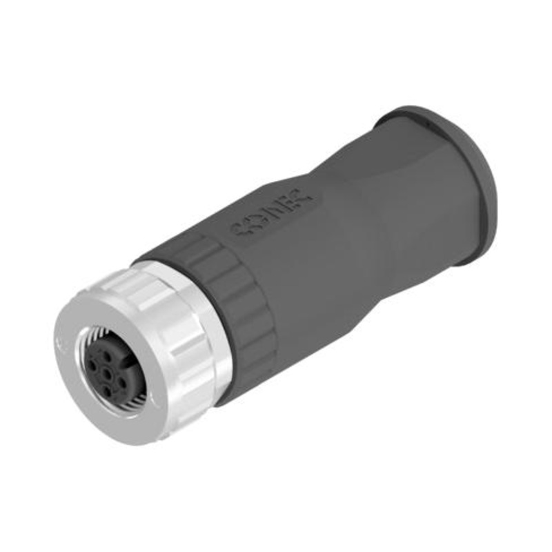 Amphenol Conec 43-00092 Sensor Connector M12 Female 4 Positions Screw Socket Straight Cable Mount New