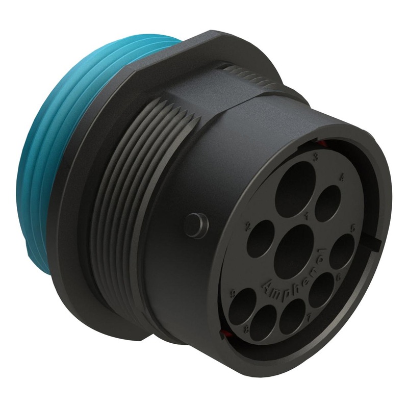 Amphenol SINE/TUCHEL AHDP04-24-91PR-WTA Circular Connector DuraMate Isobus Series Panel Mount Receptacle 9 Contacts New