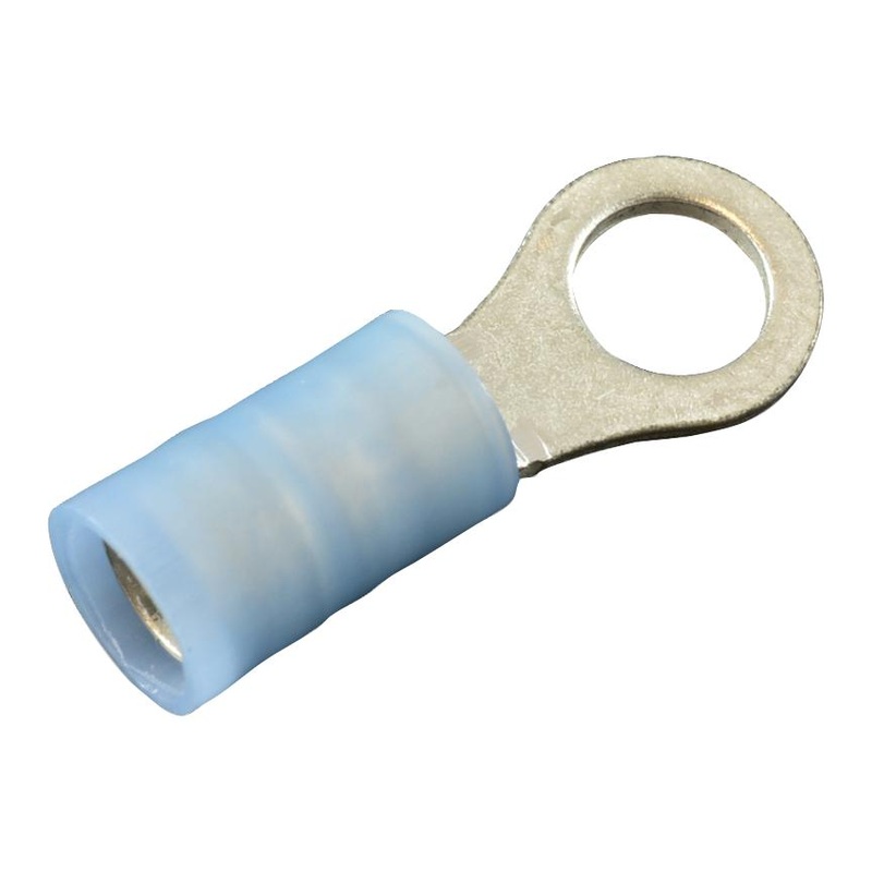 Molex 19073-0087 Ring Tongue Terminal M5 #10 14 AWG 2.5 mm Avikrimp 19073 Series Blue