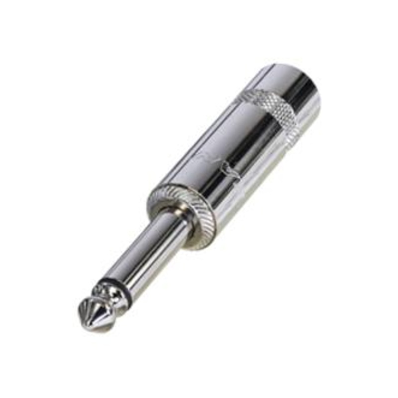Rean NYS224L NYS224L Phone Audio Connector Mono 2 Contacts Plug 6.35 mm Cable Mount Nickel Plated