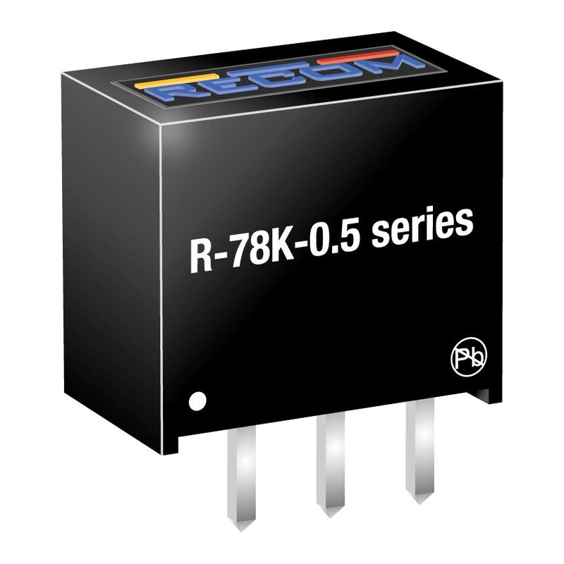Recom Power R-78K3.3-0.5 R-78K3.3-0.5 DC/DC Converter ITE 1 Output 1.65 W 3.3 V 500 mA R-78K-0.5 Series New