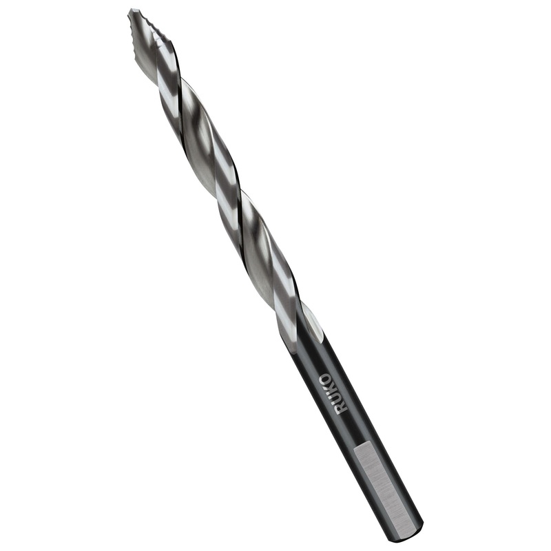 RUKO 259010 Twist Drill Bit, 1mm Drill Hole, 12mm Effective Length, 34mm OAL
