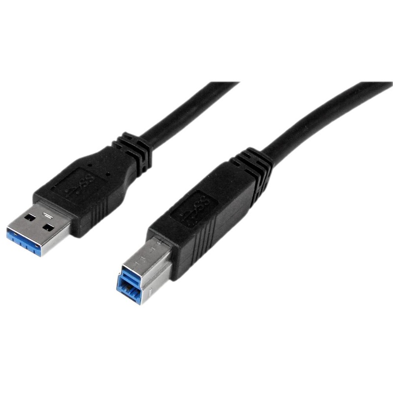 Startech USB3CAB2M USB Cable Type A Plug to B 2 m 6.6 ft 3.0 Black