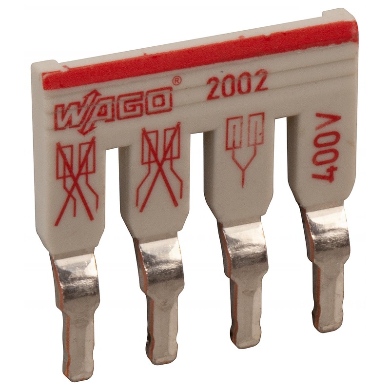 WAGO 2002-474 Jumper (Busbar), Light Grey, Staggered Insulated Jumper GTIN UPC EAN: 4055143692274