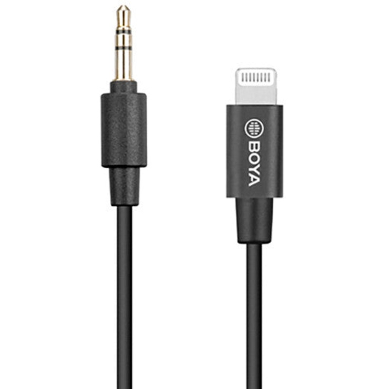 BOYA BY-K1 3.5mm TRS Male to Lightning Adapter Cable (7.9)
