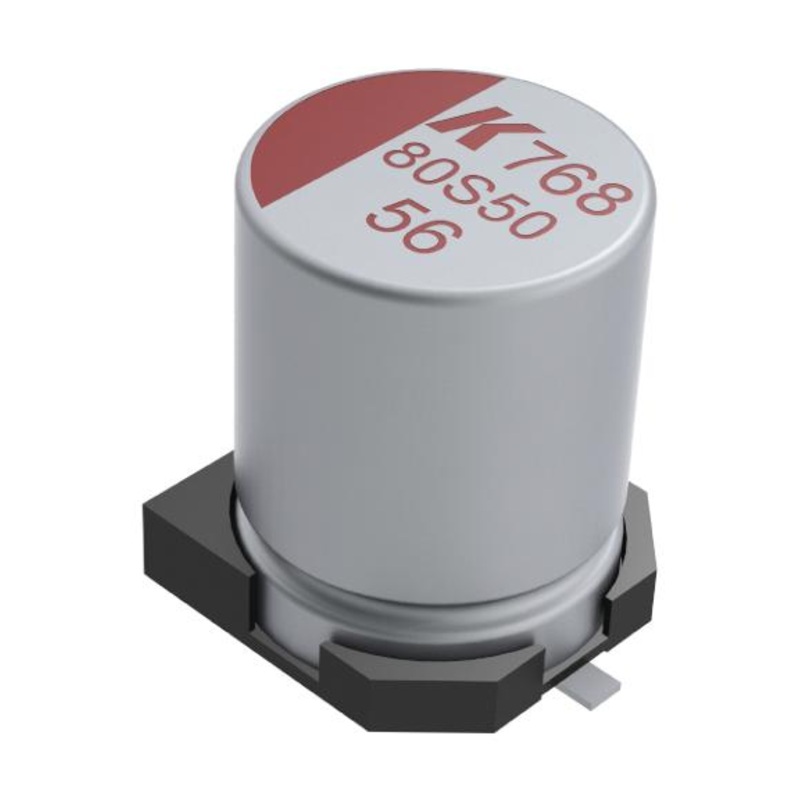 Kemet A768MS107M1HLAV024 Polymer Aluminium Electrolytic Capacitor 100 F 50 V Radial Can – SMD 0.024 ohm