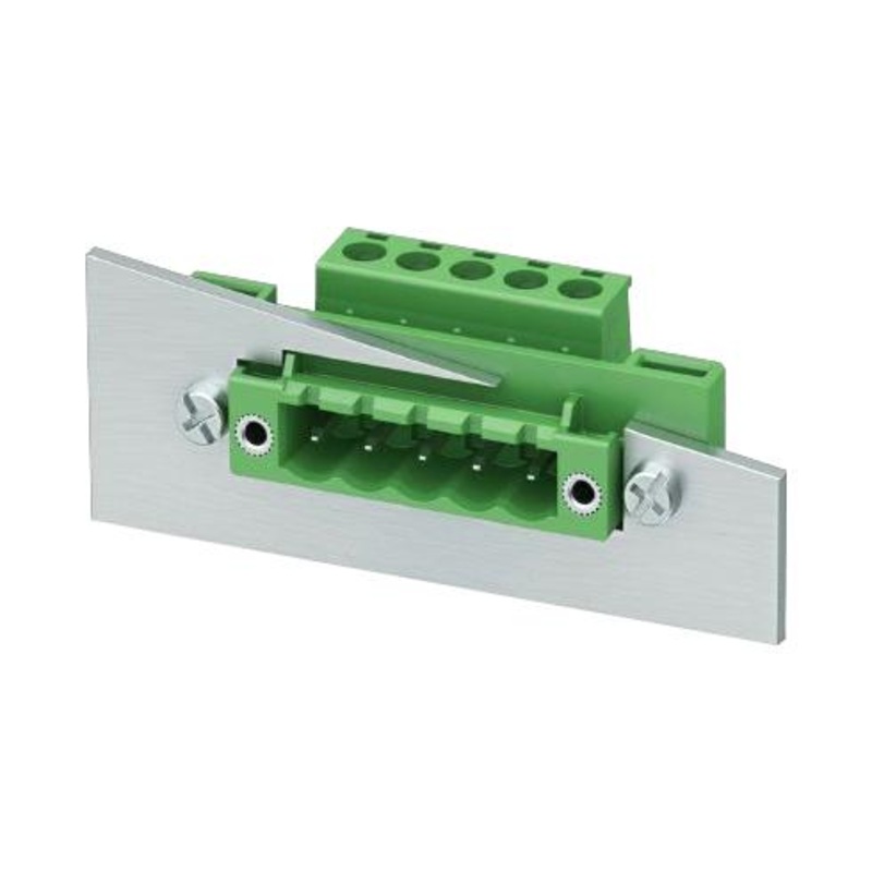 Phoenix Contact DFK-MSTB 25/ 5-STF-508-LR Terminal Block Feed-Thru Plug 5.08 mm 5 Ways 12 A 320 V Panel Mount Right Angle