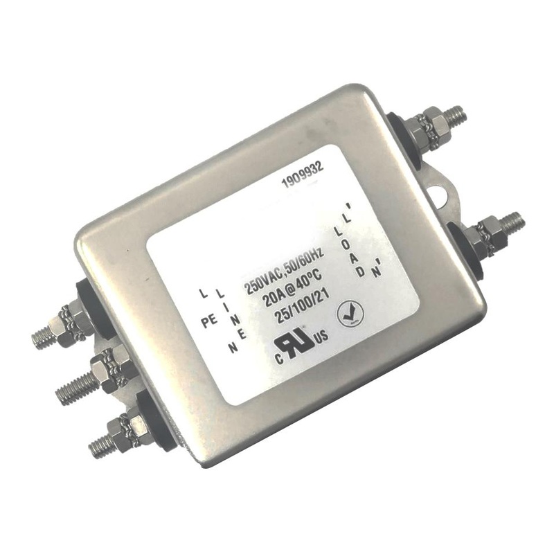 Multicomp PRO MP007480 MP007480 Power Line Filter General Purpose 250 VAC 20 A Single Phase 1 Stage Chassis Mount