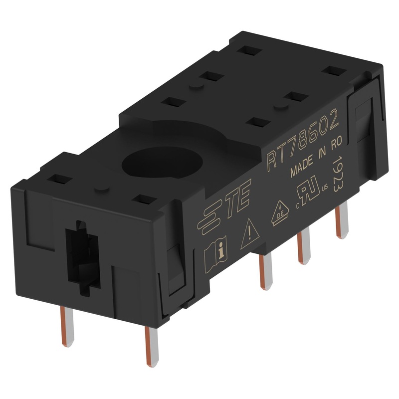 Schrack – TE Connectivity 1860991-1 1860991-1 Relay Socket Through Hole PC Pin 8 Pins 250 VAC RT