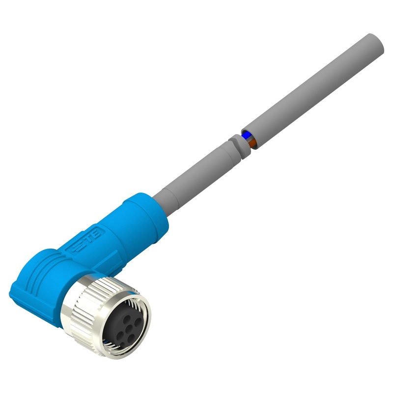 TE Connectivity T4151420004-005 Sensor Cord 4P M12 RCPT-FREE END 5M New